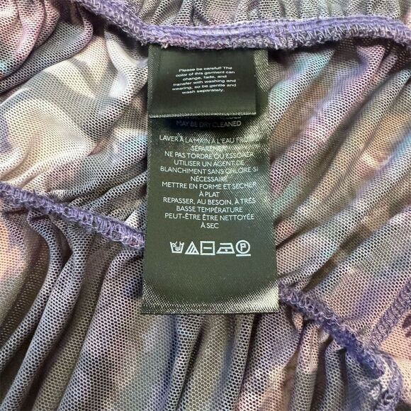 NWT Pilcro Anthropologie Women's Purple Collared Mesh Blouse Size S - Picture 4 of 5